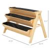 3-Tier A Frame Fir Wood 3 Elevated Planter Box Raised Garden Bed