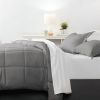 Twin XL size 6-Piece Microfiber Reversible Bed-in-a-Bag Comforter Set in Grey
