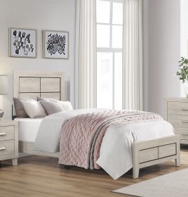 Modern Contemporary Light Brown Finish 1pc Twin Bed Wooden Bedroom Furniture