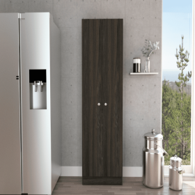 Storage Cabinet Pipestone, Five Shelves, Carbon Espresso / Black Wengue Finish