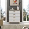 SOLID WOOD DRAWER DRESSER CABINET WITH BAR STORAGE – Multi-Purpose Living Room, Bedroom, Dining Room Furniture