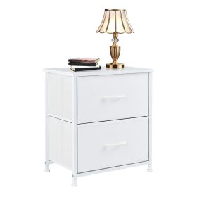 Drawers Dresser Chest of Drawers,Metal Frame and Wood Top,2bc,White