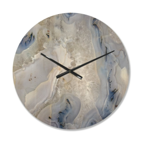 Designart 'Close Up Agate Stone ' Modern Wood Wall Clock
