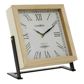 DecMode 9" Brown Wood Clock