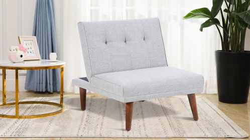 Comfy Mini Couches, Small Recliner Futon Chair with Adjustable Backrest, Armless Living Room Couch for Small Space, Bedroom, Home