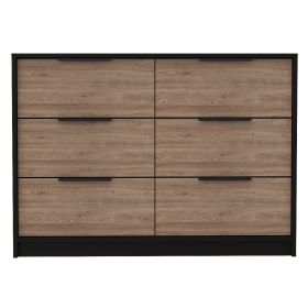 4 Drawer Double Dresser Maryland, Bedroom, Black / Pine