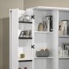 Lincoln 35" White Storage Cabinet with Swing-Out Storage Door