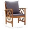 Patio Chairs with Cushions 2 pcs Solid Acacia Wood