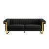 FX-P81PU-BK SOFA 84.65inch Fashionable sofa for livingroom and office room 3S sofa
