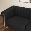 FX-P81PU-BK SOFA 84.65inch Fashionable sofa for livingroom and office room 3S sofa