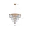 Contemporary Crystal Modern Chandeliers Crystal Ceiling Chandelier 4 Tier Golden Chandelier Lighting for Dining Room Living Room Bedroom (Bulbs Not In