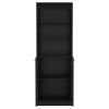 DEPOT E-SHOP Vinton 2-Door Bookcase with Upper Shelves, Black