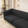 FX-P81PU-BK SOFA 84.65inch Fashionable sofa for livingroom and office room 3S sofa