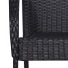 Stackable Patio Chairs 6 pcs Poly Rattan Black