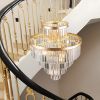 Golden Luxury Crystal Chandelier Modern Chandeliers Lights Fixture Hanging Pendant Light Fixture for Dining Room Bedroom Living Room Dia 23.6 Inch-Gol