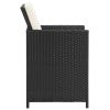 Patio Chairs 4 pcs Poly Rattan Black