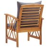 Patio Chairs with Cushions 2 pcs Solid Acacia Wood