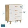 SOLID WOOD DRAWER DRESSER CABINET WITH BAR STORAGE – Multi-Purpose Living Room, Bedroom, Dining Room Furniture