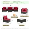 Patio Furniture Set Red