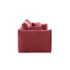 Sectional Sofa,3 seater sofa with 3 Pillows for Living Room,Velvet for bedroom, livingroom Wine Red