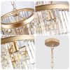 Golden Luxury Crystal Chandelier Modern Chandeliers Lights Fixture Hanging Pendant Light Fixture for Dining Room Bedroom Living Room Dia 23.6 Inch-Gol