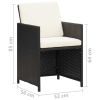 Patio Chairs 4 pcs Poly Rattan Black