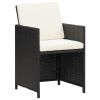 Patio Chairs 4 pcs Poly Rattan Black