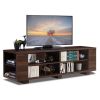 Modern TV Stand in Walnut Wood Finish - Holds up to 60-inch TV