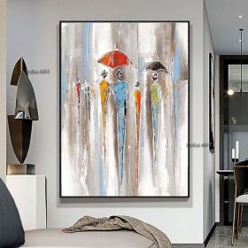 Oil Painting Hand Painted Vertical Abstract People Contemporary Modern Living Room hallway bedroom luxurious decorative painting (size: 60x90cm)