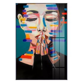 Professional 100%Hand Painted Oil Painting Artist Directly Supply High Quality Hand Painted Praying Woman On Canvas Wall Pictures (size: 150x220cm)