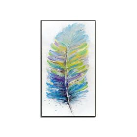 Handmade Abstract Oil Painting Top Selling Wall Art Modern Colorful Feather Picture Canvas Home Decor For Living Room No Frame (size: 150x220cm)