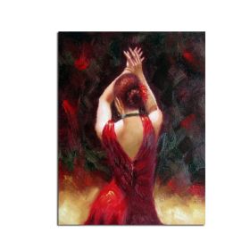 Hand Painted Abstract Oil Painting Wall Art Modern Contemporary Dancing Girl Picture Canvas Home Decor For Living Room No Frame (size: 150x220cm)