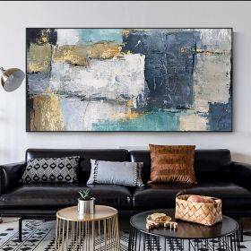 Abstract Hand Painted Color Block Oil Painting on The Canvas Posters and Modern Wall Art Picture for Living Room Decor (size: 40x80cm)
