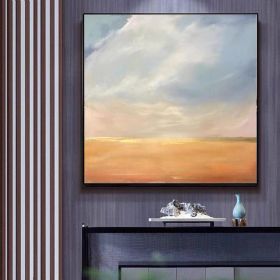 Top Artist Hand Painted Abstract Blue Oil Painting On Canvas Modern Wall Pictures For Living Room hotel wall Home Decoration (size: 50x50cm)