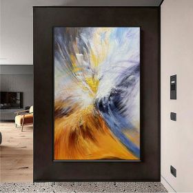 Gold Foil Picture Art Hand Painted Modern Abstract Oil Painting Canvas Wall Art Living Room Home Decor Painting (size: 50x70cm)