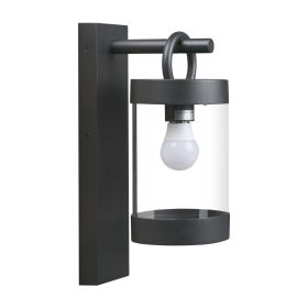 Inowel Wall Lights Outdoor Lantern with Dusk to Dawn Sensor E26 Bulb (Not Include) Max 28W 32331 (Color: Black)