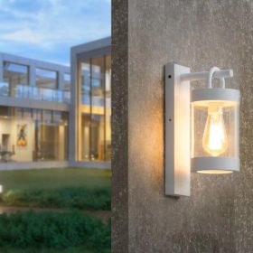 Inowel Wall Lights Outdoor Lantern with Dusk to Dawn Sensor E26 Bulb (Not Include) Max 28W 32331 (Color: White)