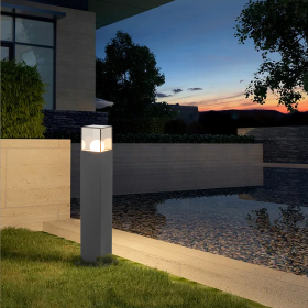 Inowel Landscape Path Lights with E26 Bulb Base(Bulb not Included) Modern Pathway Light Driveway Lights Wired 12226 (Color: Grey, size: 31.5in)