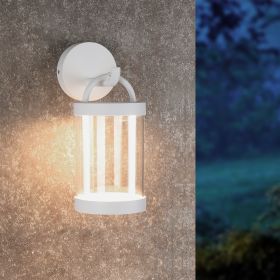 Inowel Lights Outdoor Wall Sconce Lantern Exterior IP65 Waterproof LED Wall Light Classic Wall Lamp Round Lighting 32333 (Color: White)