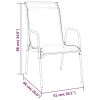 Patio Chairs 4 pcs Steel and Textilene Black