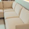 90.9"Modular L-shaped corner sofa, movable chaise facing left/right, cotton-linen,livingroom,bedroom.