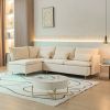 90.9"Modular L-shaped corner sofa, movable chaise facing left/right, cotton-linen,livingroom,bedroom.